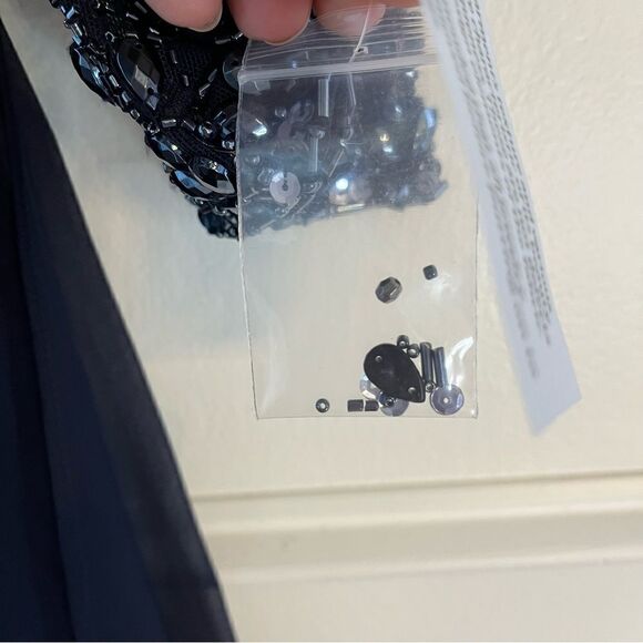 Alex Evenings Beaded Sweetheart Neck Long Sleeve Illusion Neckline Dress 12, NWT - Picture 14 of 15